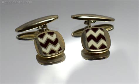 Antiques Atlas Art Deco Mens Geometric Cufflinks