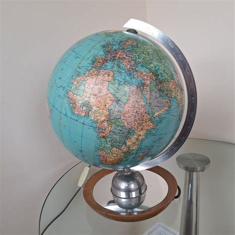 VINTAGE 1966 JRO GLOBUS 10 WORLD GLOBE LIGHT UP ELECTRICAL RETRO