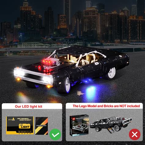 Light Kit For Lego Fast Furious Dom S Dodge Charger Car