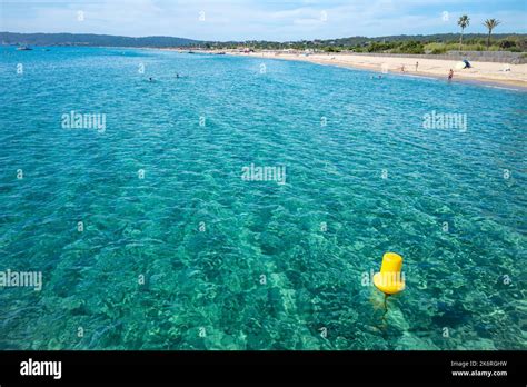 Crystal Clear Blue Water Of Legendary Pampelonne Beach Near Saint