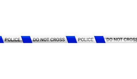 Police Bluewhite Cordonisolated Do Not Cross Crime Scene Tape