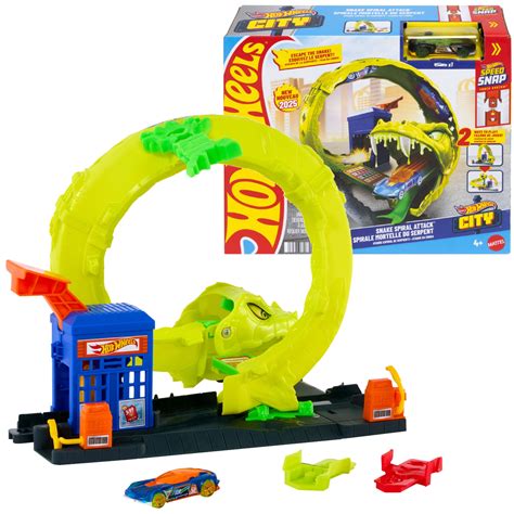 Hot Wheels Speed Snap Zestaw Tor Samochodowy Wężowa Pętla Snake Spiral Pojazd Humbi pl