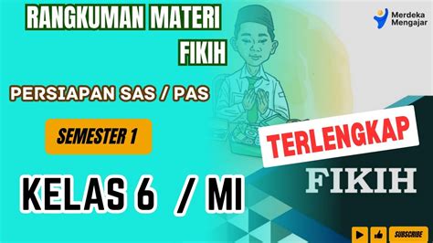 Terlengkap Rangkuman Materi Fiqih Kelas Semester Persiapan Sas