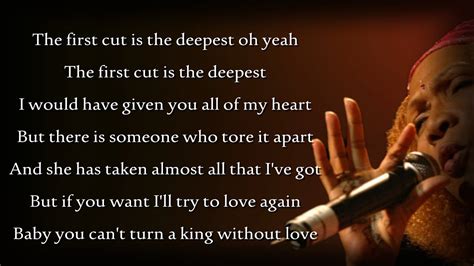 Marcia Griffiths Kashief Lindo The First Cut Is The Deepest Lyrics