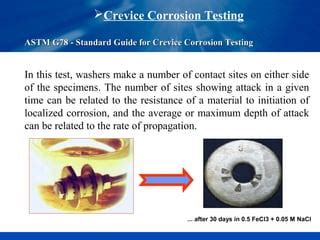 Pitting Corrosion And Crevice Corrosion Ppt