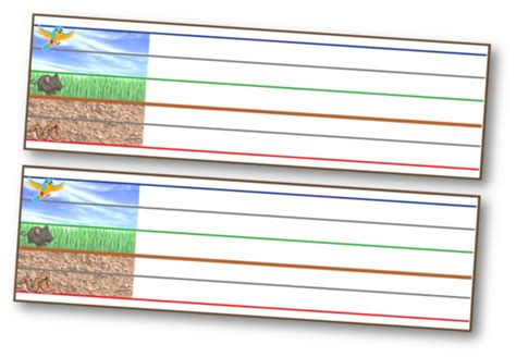 Lignes seyes colorées pour ardoises d entraînement Lignes seyes