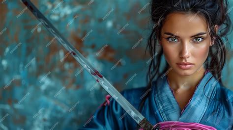 Premium Photo | Potrait of woman with ninja warrior chinese costume