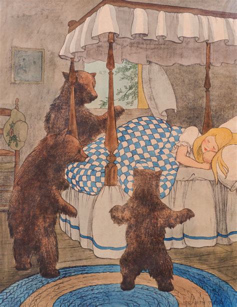 Elizabeth Tyler Wolcott American Illustrator Goldilocks And The Three