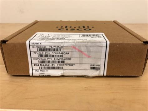 Cisco EHWIC 4ESG 4 Port Gigabit Ethernet Enhanced High Speed WAN