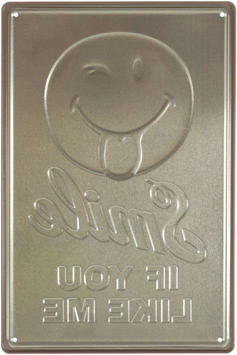 ᐉ Табличка металлическая Улыбнись, Если Я Тебе Нравлюсь/Smile if You ...