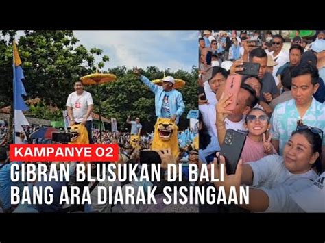 GIBRAN BLUSUKAN DISERBU WARGA BALI MARUARA SIRAIT DIBOPONG NAIK