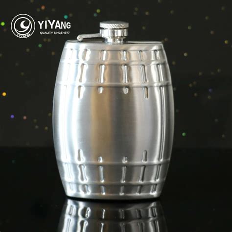 Unique Design Portable Barrel Shape Stainless Steel Hip Flask Whisky