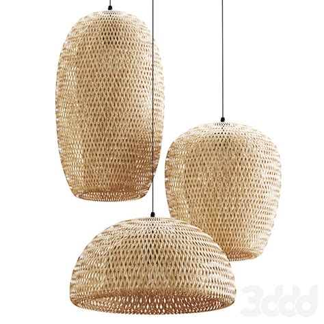 Aliexpress | Подвесные светильники из ротанга 146 - Подвесной - 3D модель