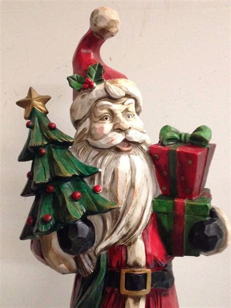 Tis Your Season 30 Resin Santa Claus Statue With Tree And Presents