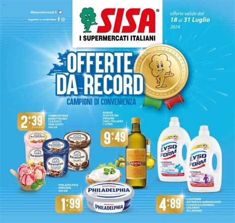 Volantino Sisa Offerte Da Record Dal 18 Al 31 07 2024