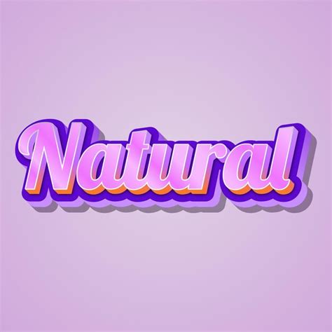 Premium Photo Natural Typography 3d Design Cute Text Word Cool