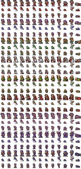 The Spriters Resource Full Sheet View Final Fantasy Ii Battle Sprites