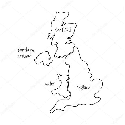 Outline Map Of Great Britain