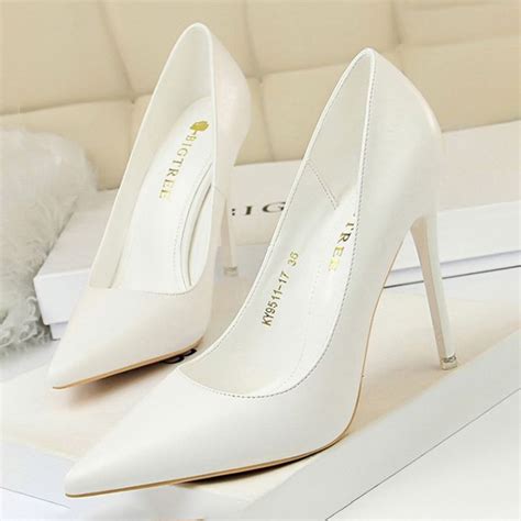 BIGTREE Shoes Women Pumps Fashion High Heels Shoes Black Pink White ...