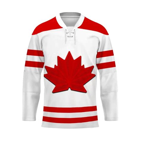 (Custom Personalised And Number) Canada Hockey Hockey Jersey 2022 Whit ...