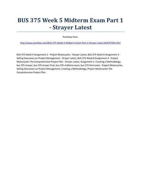 Bus 375 Week 5 Midterm Exam Part 1 Strayer Latest By Lynnveiga Issuu