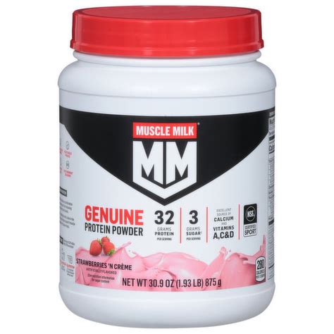 Muscle Milk Protein Powder Genuine Strawberries N Creme Super 1 Foods