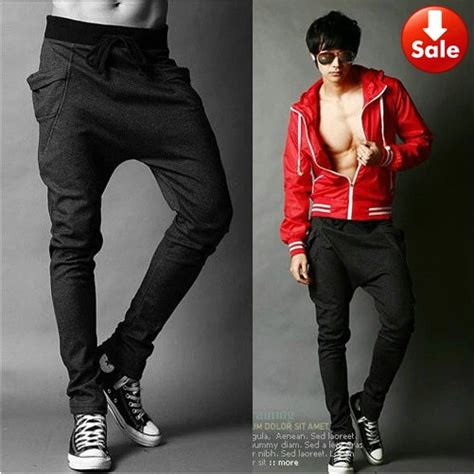 Men Casual Athletic Hip Hop Dance Sporty Harem Baggy Tapered Sport