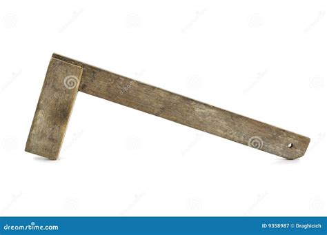 Old Wooden Carpenter Square Stock Image Image Of Angle Measure 9358987