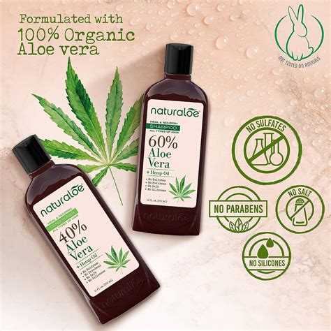 Naturaloe Aloe Vera Hemp Oil Shampoo And Conditioner Heal And Nourish