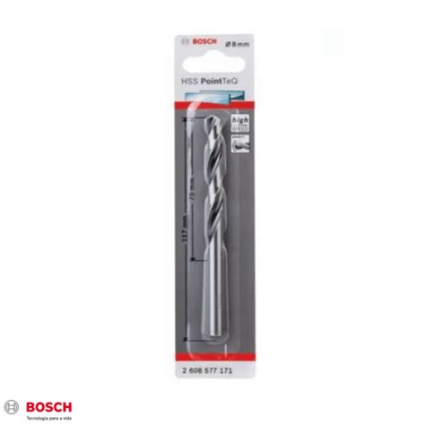 Broca para Metal Bosch Aço Rápido HSS PointTeQ 8 5mm