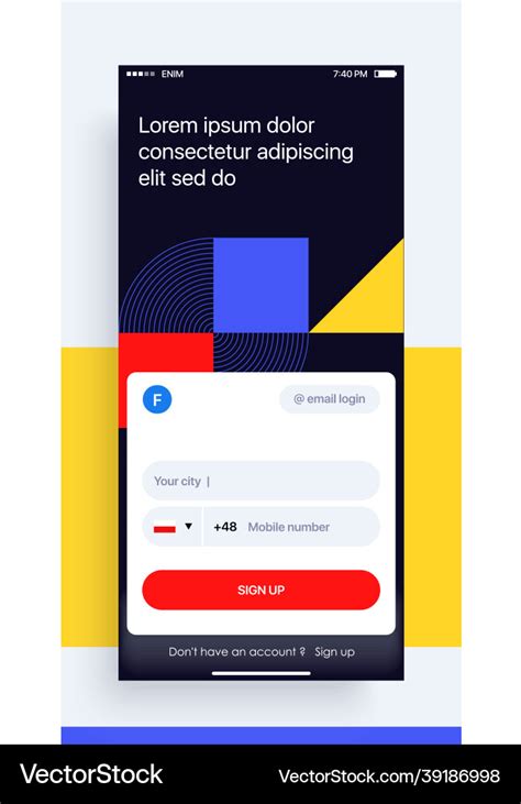 Design Der Mobilen Anwendung Ui Ux Gui Von Vektorbild