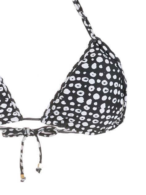 Amir Slama Polka Dot Print Triangle Bikini Farfetch