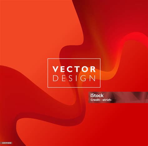 Red Vector Template Abstract Background With Curves Lines And Shadow