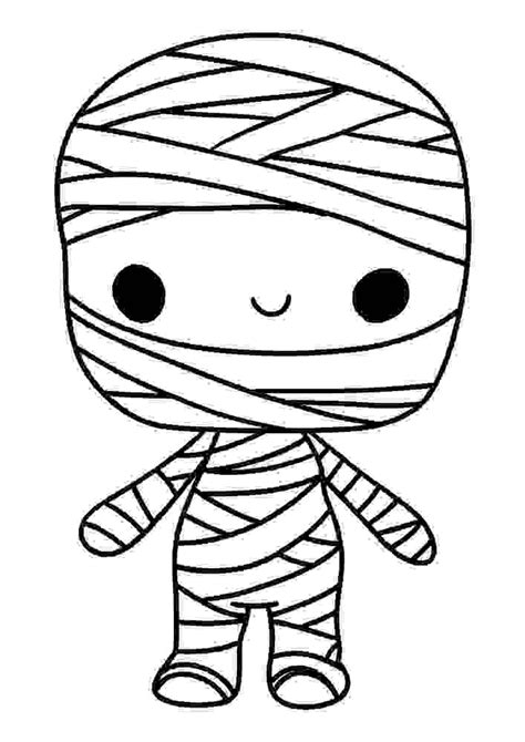 Mummy Coloring Pages Five Different Mummies For Coloring Fun Instant