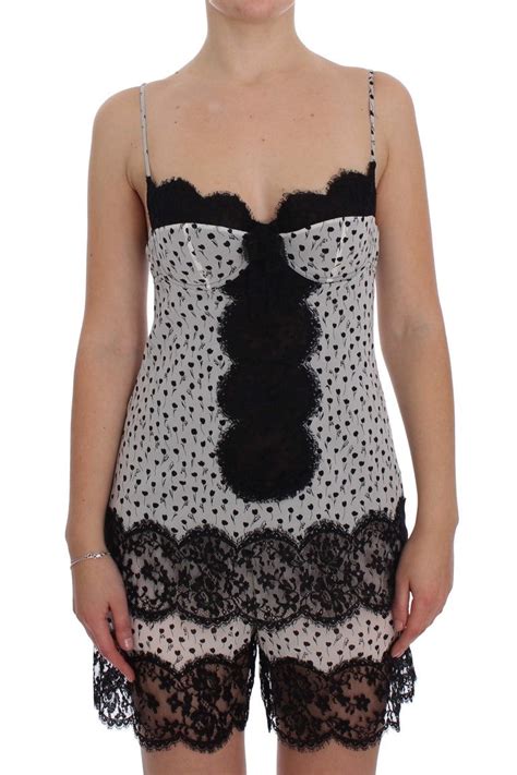 Dolce Gabbana Black Silk Lace Babydoll Lingerie Top Walmart