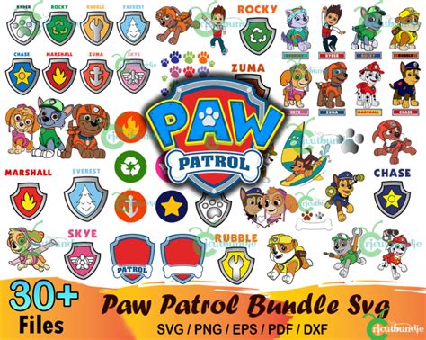 30+ Paw Patrol Bundle Svg, Paw Patrol Svg, Paw Patrol Clipart ...