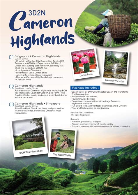 3D2N Cameron Highlands Tour from Singapore - Klook