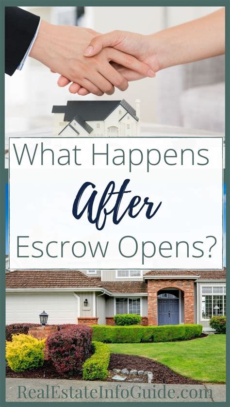 What Does It Mean To Open Escrow Real Estate Info Guide Real