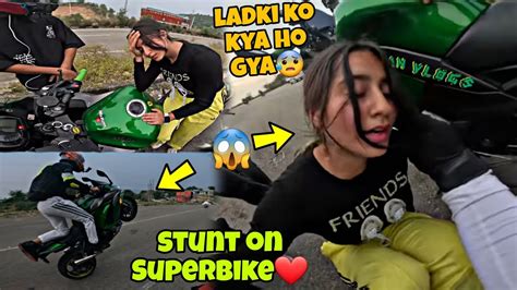 Ladki Behosh Ho Gayi Superbike Pe Stunts Preparation For Ladakh