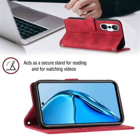 For Infinix Hot 20S 20 Pro X6827 Skin Feel Embossed Leather Phone Case Red Alexnld