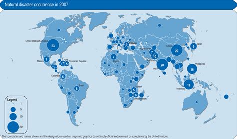 World: Natural disaster occurrence in 2007 - World | ReliefWeb