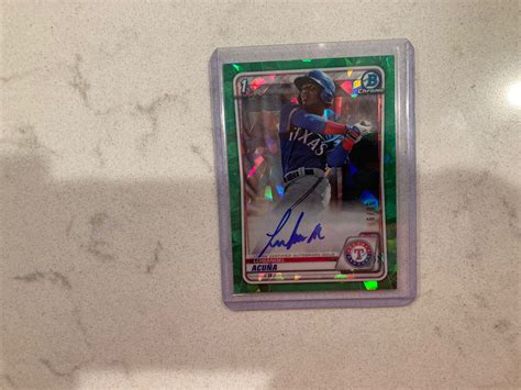 Luisangel Acuna St Bowman Chrome Draft Green Atomic Refractor