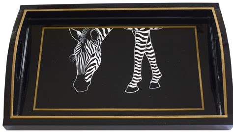 Zebra Eating Drinks Tray