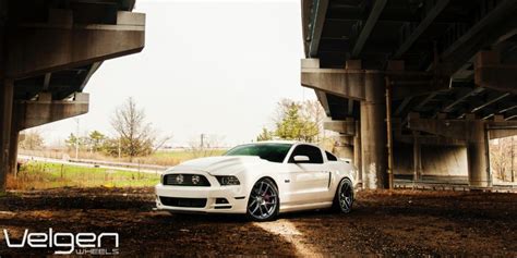 Ford Mustang S197 White Velgen Vmb5 Wheel Front