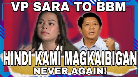 Vp Sara Tinuldukan Na Alyado Sa Mga Marcos Dahilan Isiniwalat Youtube