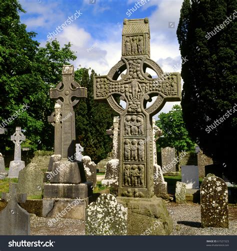 Muiredachs Cross Monasterboice Monastery Southern Ireland Stock Photo