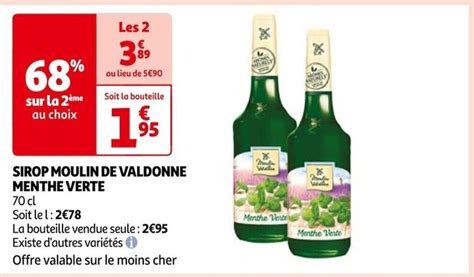 Promo Sirop Moulin De Valdonne Menthe Verte Chez Auchan