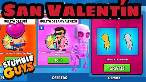 Nueva Ruleta San Valent N Y Nuevo Pack Gratis En Stumble Guys Youtube