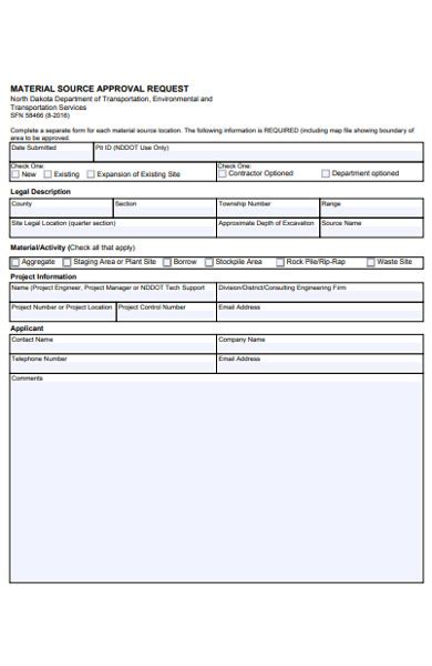 Free Approval Request Forms In Pdf Ms Word Doc