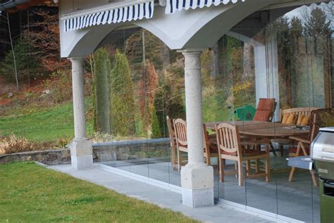 Glasschiebewand Terrasse Verglasung Aussen Wintergarten Schmidinger